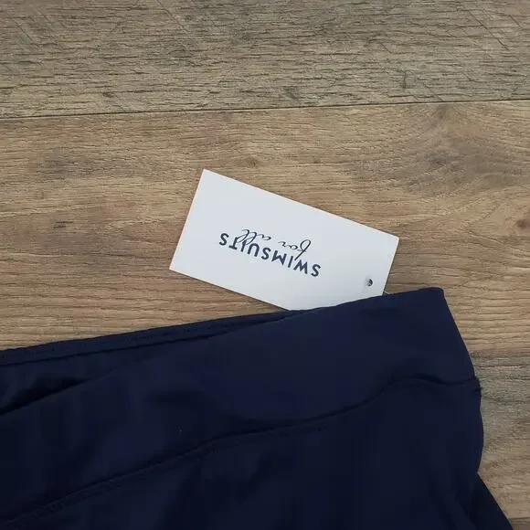 Swimsuits for All NWT Women's Size 30 Navy Blue Swim Shorts Double Layer - Picture 2 of 5